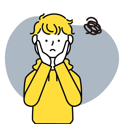 悩んでいる男性